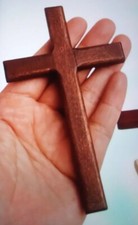 Handheld wooden crucifix cross - handheld,