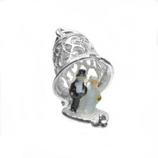 STERLING SILVER OPENING WEDDING BELL CHARM