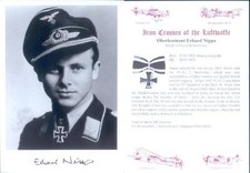 SPGL15 German Luftwaffe photo signed NIPPA KC JG2 fighter bomber