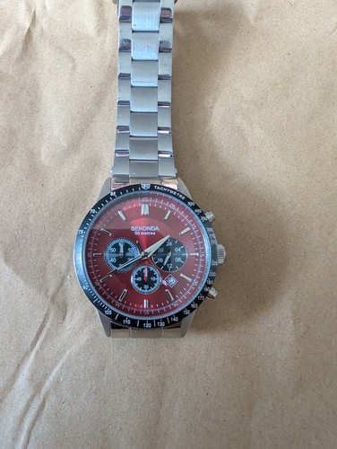 Sekonda chronograph quartz red - sekonda,