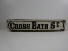 Original Cast Iron Street Sign Cross Bath Street