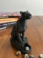 Panther Dice Tower 3D Printed Dice Roller for DnD TTRPG Games Companion Beast