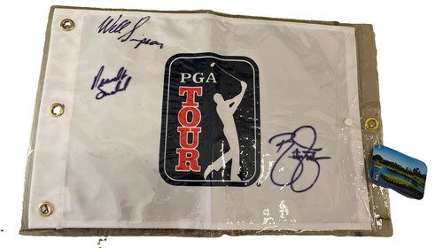 Pga golf pin - flag, signed