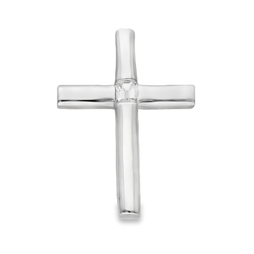 18ct white gold diamond cross - 18ct,