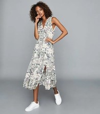 Reiss Marcy Printed Midi Dress