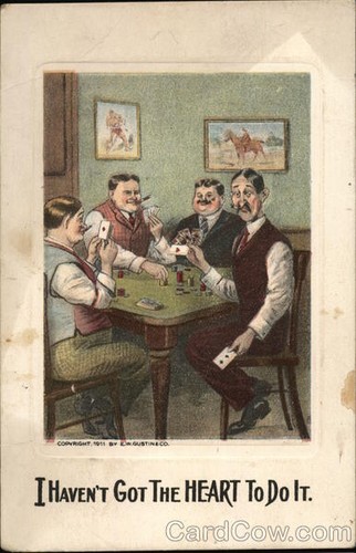Card games four men playing - card,