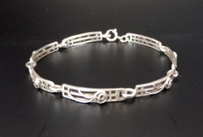 Sterling Silver Rennie Mackintosh Rose Design Bracelet 925 Hallmarked