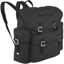 OLD GERMAN ARMY BW MILITARY RUCKSACK BACKPACK COMBAT HIKING CANVAS 30L BLACK