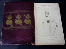 Victorian Gaiety Girls Theatre Photograph Album With 10 Cabinet Photographs