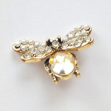Diamante bee button - bee, |