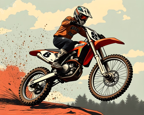 Dirt bike mid jump pop - bike, mid-jump