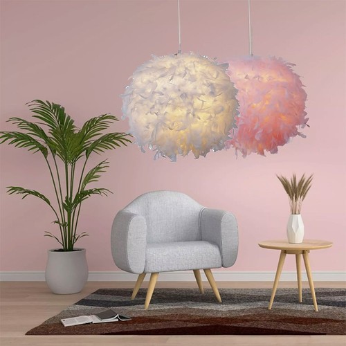 Feather lampshade ceiling - feather,