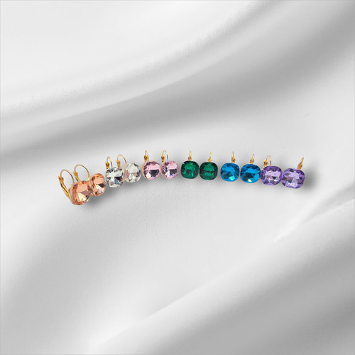 Crystal drop earrings - crystal,