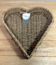 Woven heart shape seagrass - woven,