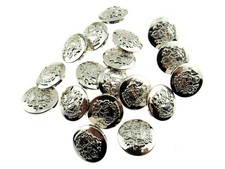 Round Silver Plastic Crested