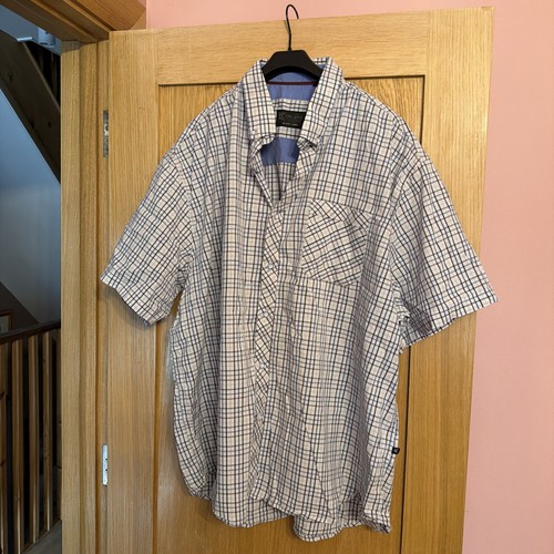 Men short sleeve check - sleeve, kam