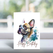 French Bulldog Birthday Card |
