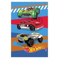 Hot Wheels Fleece Blanket Soft Velour Feel Kids Large Throw Racing Cars Burn