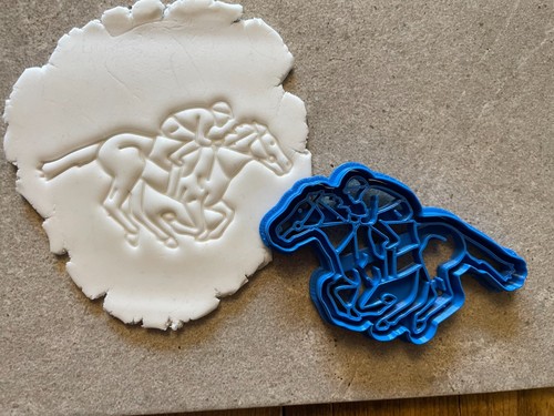 Horse and jockey cookie - and, cookie/