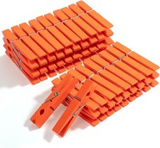 Mr. Pen- Wooden Clothes Pins, Natural Wood, 50 Pack, 2.9 Inch, Orange,