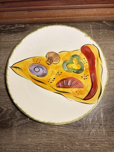 Pizza painted plate - painted,