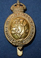 FINE 5th BATTALION ROYAL HOUSEHOLD CAVALRY REGIMENT CAP BADGE SLIDER K/C