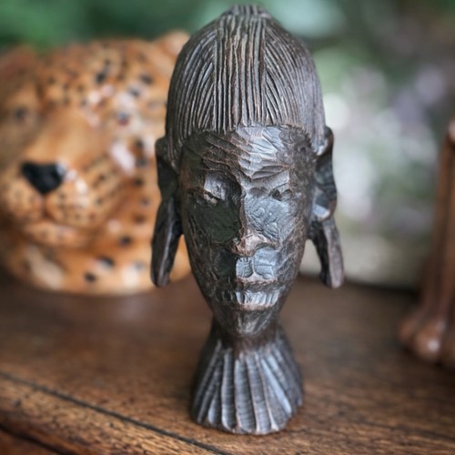 Hand carved african - carved, wooden