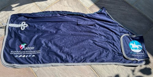 Horse show rug navy - horse,