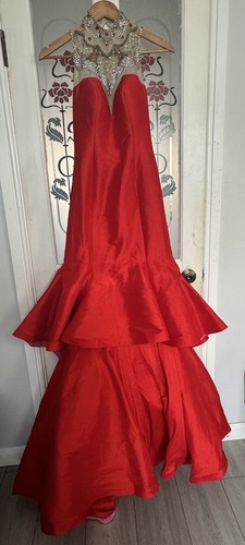 Red prom ball beautiful - red, gown