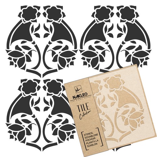 Art nouveau flower tile - art, #2