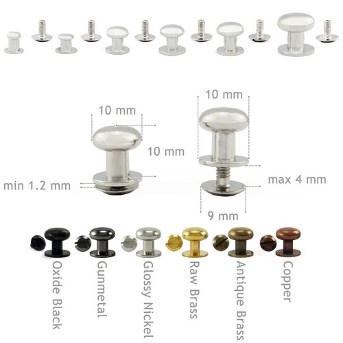 Sam brown button screw studs - button,