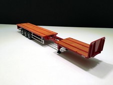 Flatbed extendable trailer 3 axle "Dennison" WSI truck models 04-1137  1:50