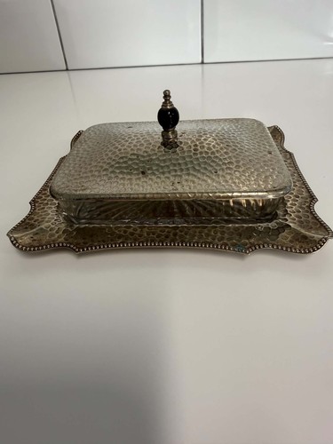 Vintage hammered epns butter - hammered,