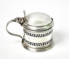 Sterling Silver Mustard Pot with liner by Docker & Burn Ltd 1926 Birmingham