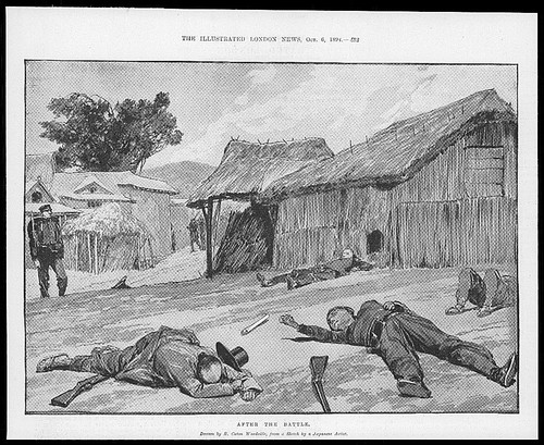 1894 antique print soldiers - antique,
