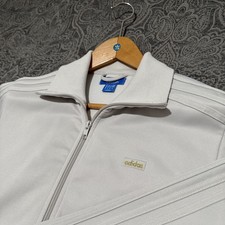 adidas Originals Beckenbauer Archive Medium Track Top Jacket Grey Off White Rare