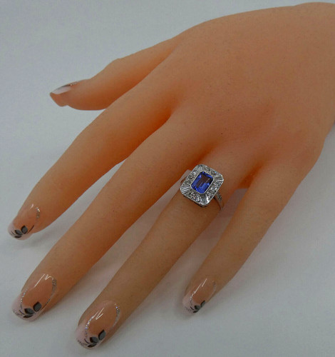 Tanzanite diamond ring 60 - tanzanite, 1.60