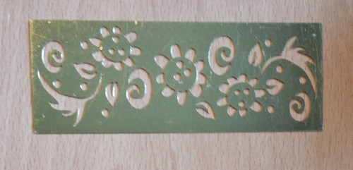 Brass embossing stencil - stencil,