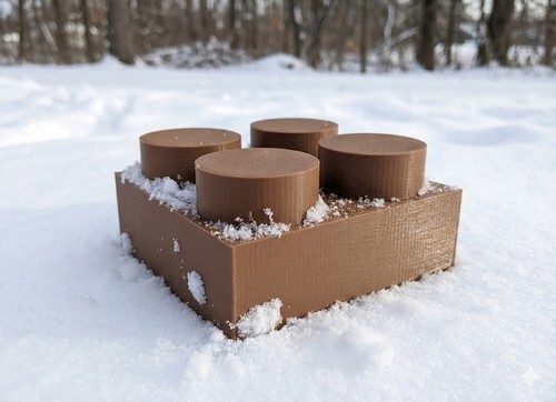 Snow lego brick mold modular - snow,