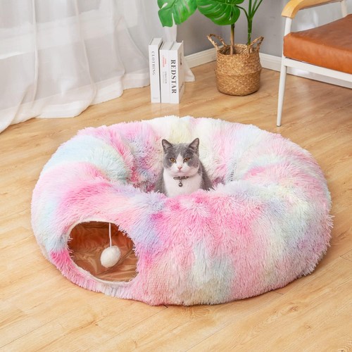 Donut cat tunnel with - donut,