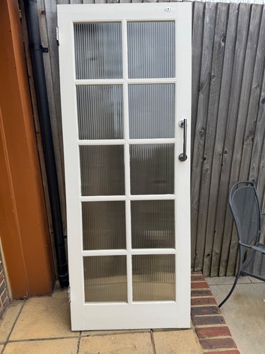 Glass panelled pine - , door