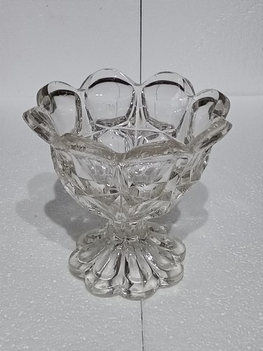 Vintage pressed glass compote - vintage,