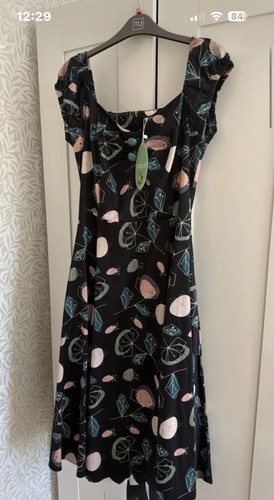 Collectif black floral fit - floral,