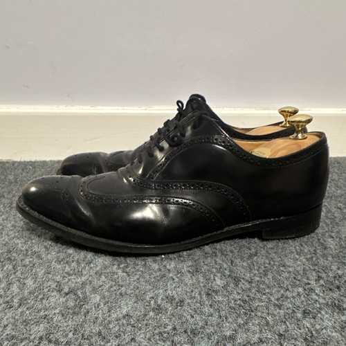 Church black leather wingtip - leather,