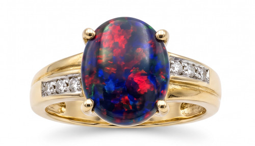 Genuine authentic black opal - black,