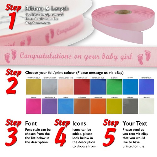 Personalised ribbon 15mm foil - personalised,