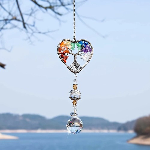 Glass heart crystal - "glass,