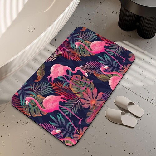 Absorbent pink flamingo bath - absorbent,