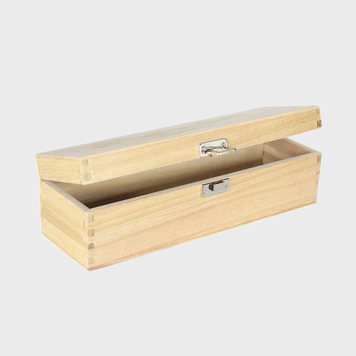 Wine wooden box - with, hinged