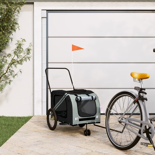 Pet bike trailer grey and - bike,
